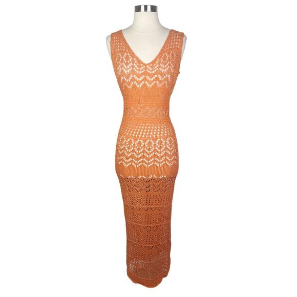 SNDYS x REVOLVE Shona Crochet Maxi / Cover-Up Dress - Size Small - Picture 2 of 7